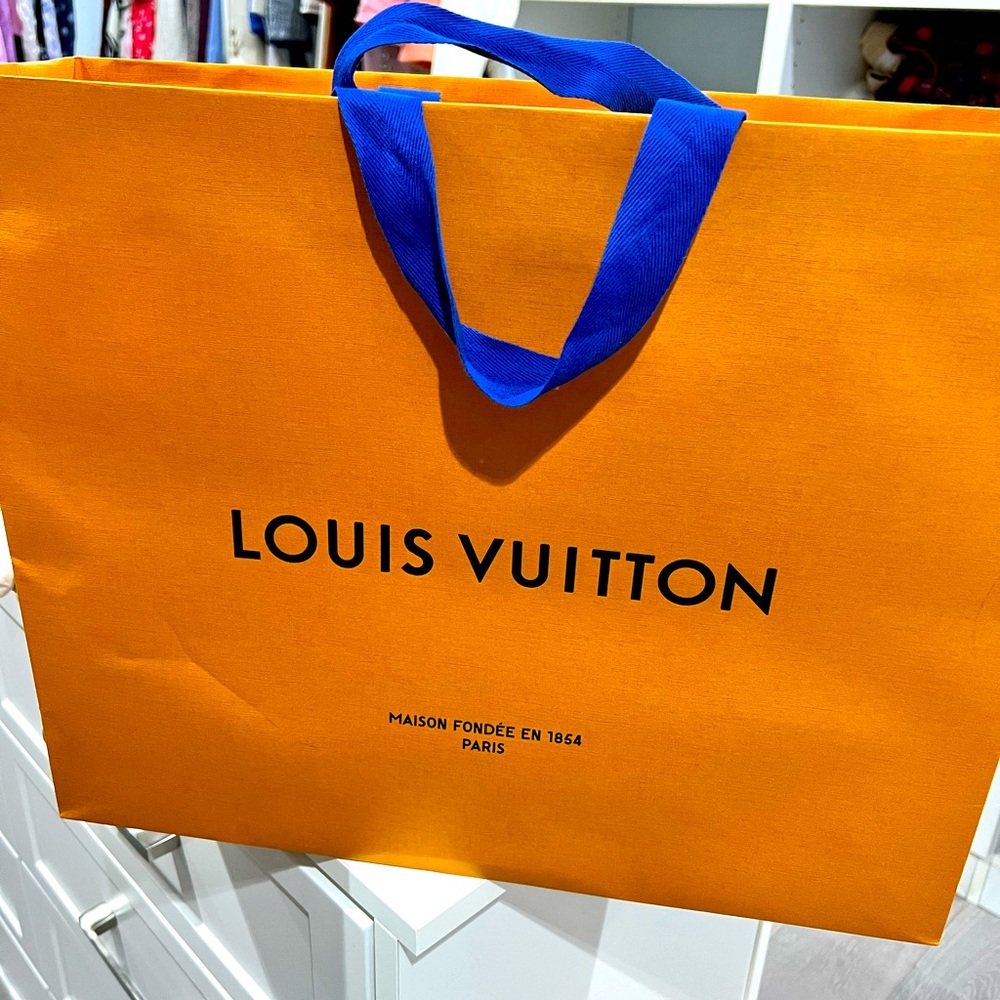 Collection of LV shopping bags, boxes & certificates of authenticity